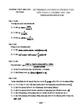 Đề thi khảo sát chất lượng đầu năm môn Toán Lớp 11 - Năm học 2014-2015 - Trường THPT Đầm Dơi
